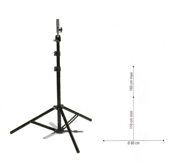 Billede af Holder t/ ø-hoved ORIGINAL 3 fod gulvmodel Farve:sort